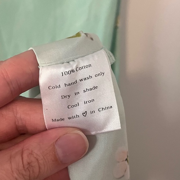 NWT VRG GRL Mint Green Floral Slip Dress Midi Adjustable Spaghetti Strap 8 - Picture 10 of 12